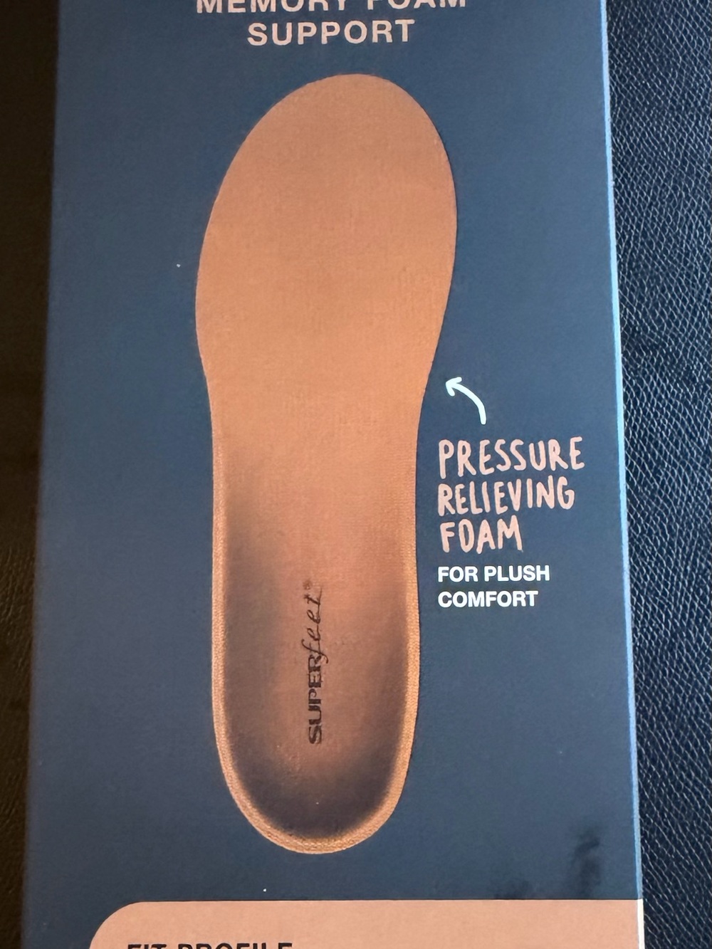 Superfeet Memory Foam Support Insole - Copper Brown US  W 10.5 12  M 9.5 -11 E